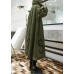 2019 army green coat plus size long fall coat hooded pockets zippered outwear