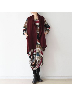Stylish plus size linen vests causal cardigans linen clothing