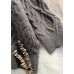 Fashion o neck baggy Sweater dress outfit Moda dark gray Mujer knit dresses